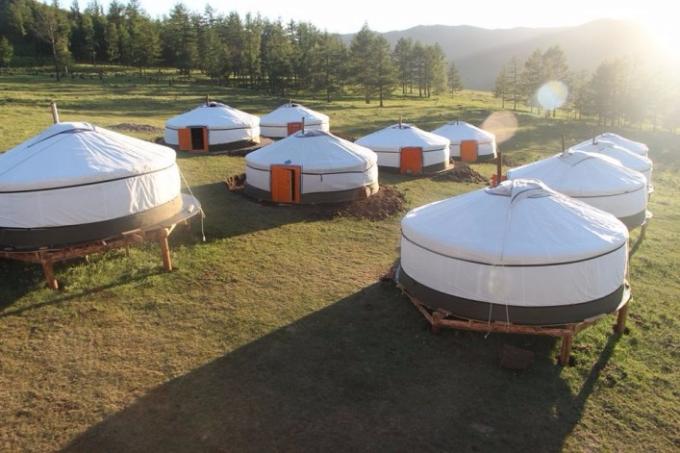 30 Quadratmeter des traditionellen Luxusmongolian-Yurt mit Hochfrequenzschweißen