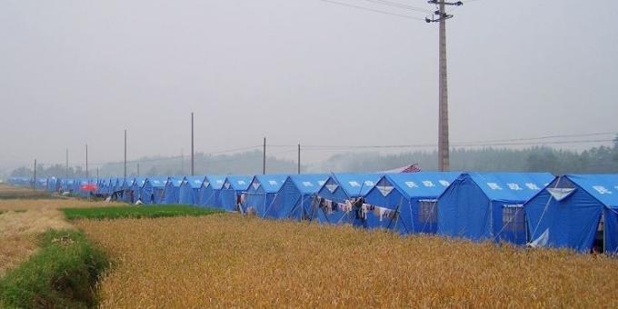 blaues 12M2 Katastrophenhilfe-Zelt UNO-FlÃ¼chtlings-Zelt
