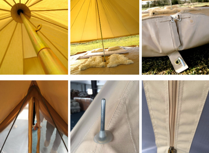 Luxussegeltuch-Zelt im Freien machen oben Zelt Yurt-Zelte/Rundzelte für das Kampieren Reißverschluss zu