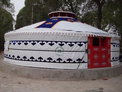 Runde Spitzen-Art Mongolian Yurt-Zelt mit flammhemmendem Material PVCs